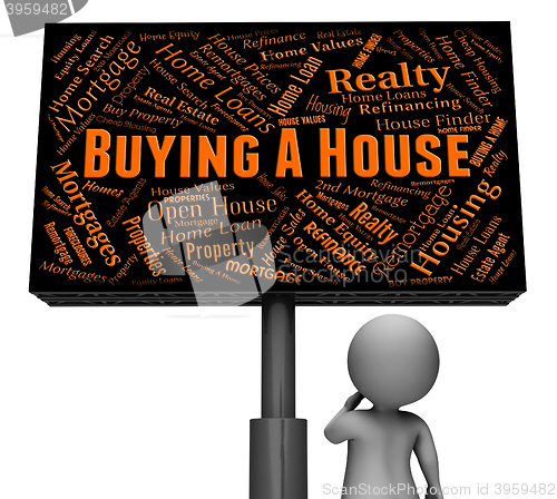 Image of Buying A House Indicates Bought Retail And Message