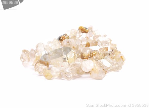 Image of Splintered citrine chain on white background