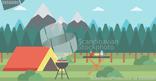 Image of Background of camping site.