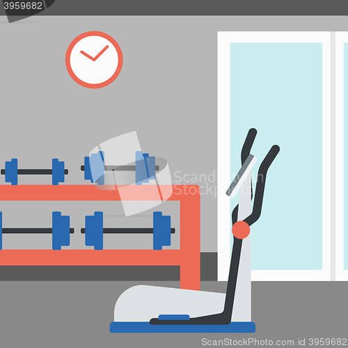 Image of Background of gym with equipment.