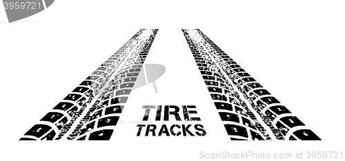 Image of Tire tracks vector