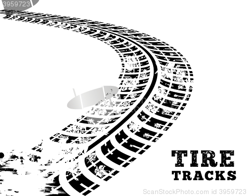 Image of Tire tracks vector