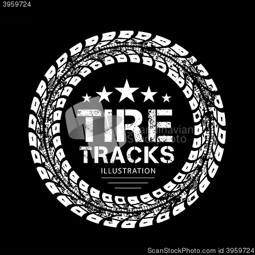 Image of Tire tracks vector