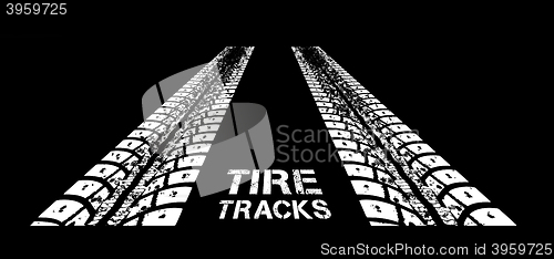 Image of Tire tracks vector