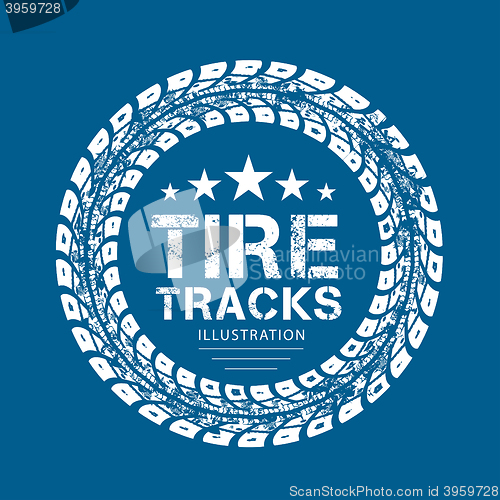 Image of Tire tracks vector