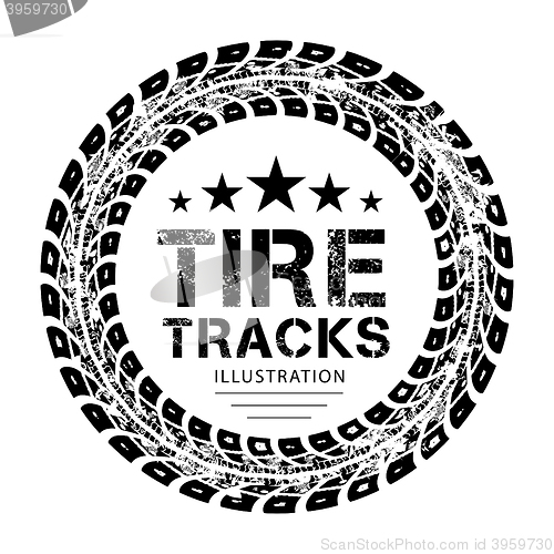 Image of Tire tracks vector