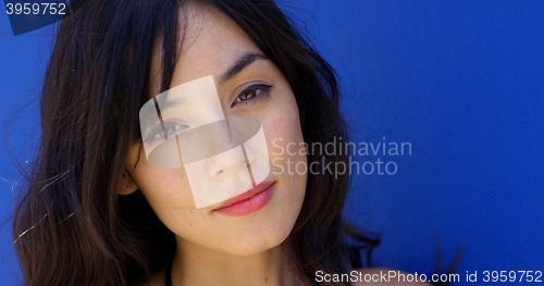 Image of Close up of woman with brown eyes and long hair