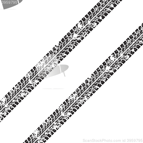 Image of Tire tracks vector