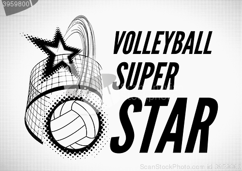 Image of Volleyball super star design