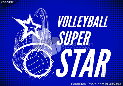 Image of Volleyball super star design