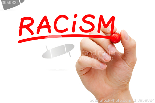 Image of Racism Red Marker Concept