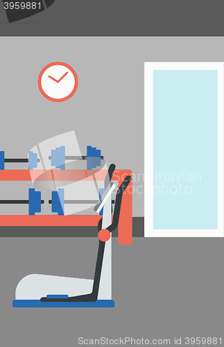 Image of Background of gym with equipment.