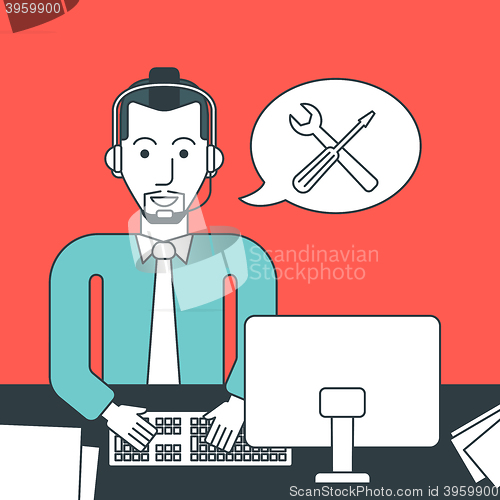 Image of Technical support operator.