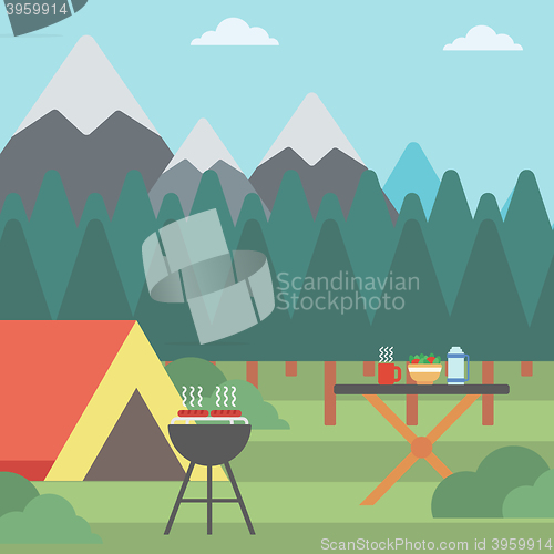 Image of Background of camping site.