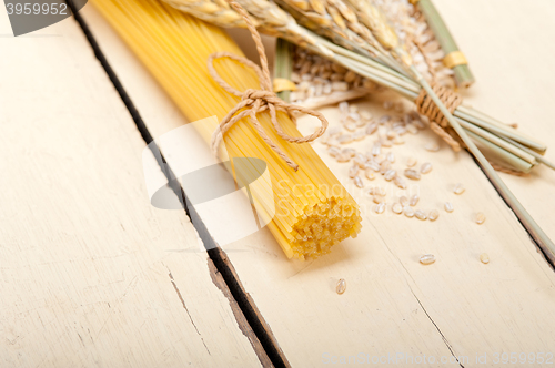 Image of organic Raw italian pasta and durum wheat 