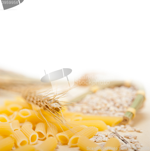 Image of Italian pasta penne with wheat