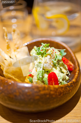 Image of avocado and shrimps salad 