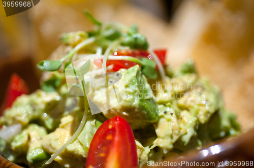 Image of avocado and shrimps salad 