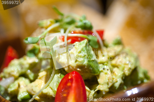 Image of avocado and shrimps salad 