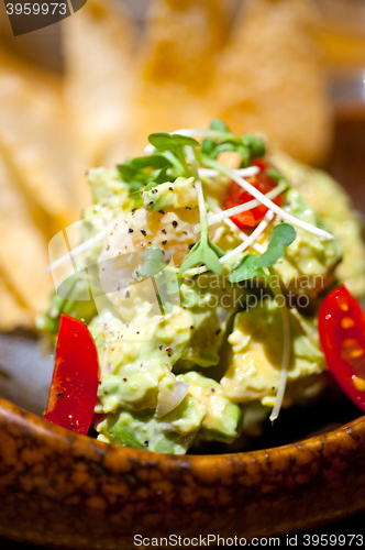 Image of avocado and shrimps salad 