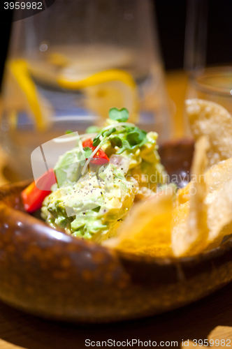 Image of avocado and shrimps salad 