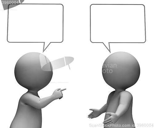 Image of Speech Bubble Means Copy Space And Blank 3d Rendering