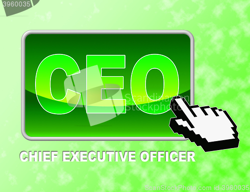 Image of Ceo Button Means Chief Executive Officer And Chairman