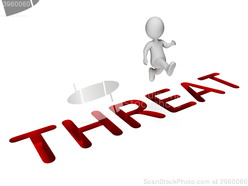 Image of Threat Character Means Climb Over And Peril 3d Rendering
