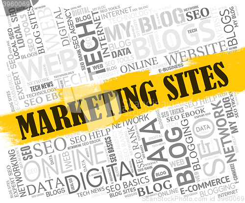 Image of Marketing Sites Indicates Search Engine And Ecommerce