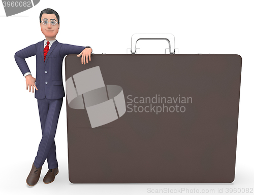 Image of Copyspace Businessman Represents Bag Entrepreneur And Blank 3d R