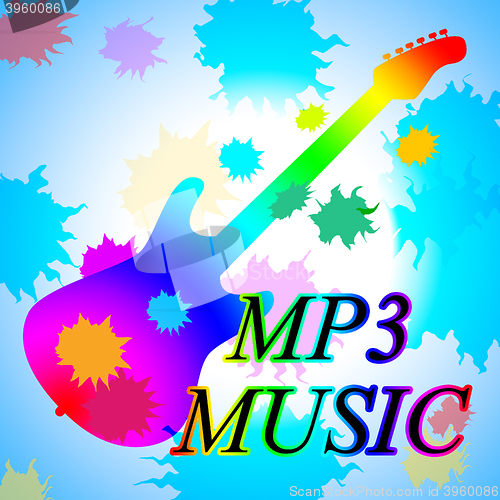 Image of Mp3 Music Shows Melody Listening And Sound Track