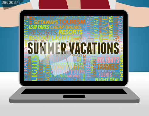 Image of Summer Vacations Means Beach Summertime And Getaway