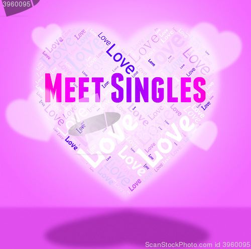 Image of Meet Singles Indicates Search For And Affection