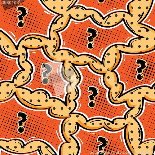 Image of comic seamless pattern with question mark