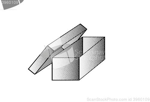 Image of white open box