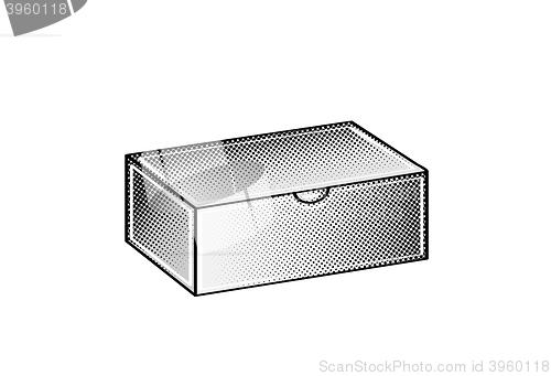 Image of closed white blank box