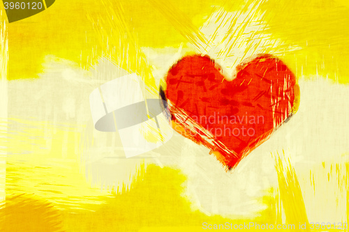 Image of red grunge heart