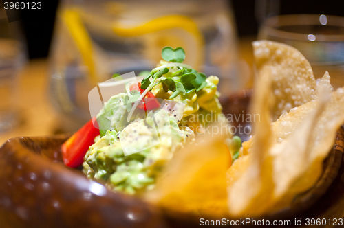Image of avocado and shrimps salad 