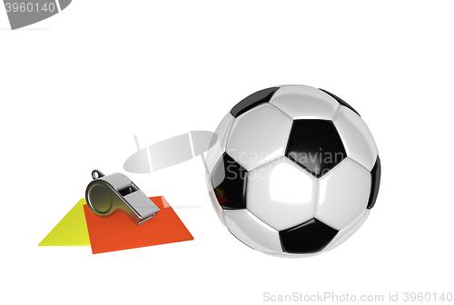 Image of soccer ball and cards