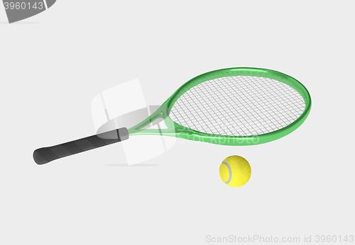 Image of green tennis racket