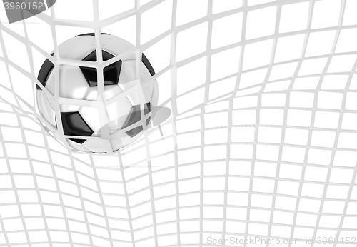 Image of Soccer ball in net