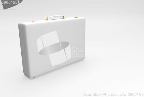 Image of white elegant suitcase