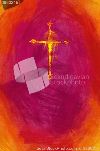 Image of yellow painted cross