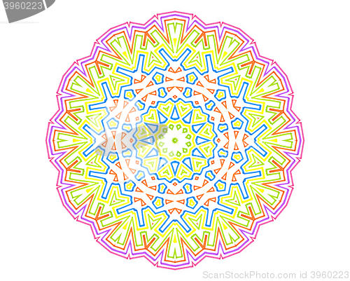 Image of Abstract colorful concentric pattern