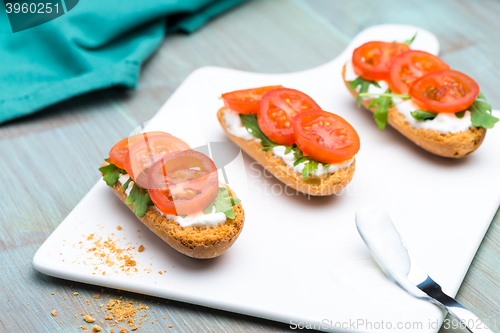 Image of Bruschetta with cottage cheese