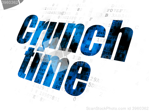 Image of Business concept: Crunch Time on Digital background