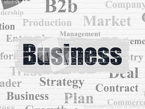 Image of Finance concept: Business on wall background