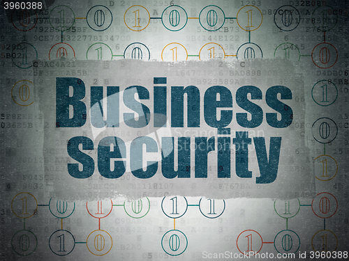 Image of Protection concept: Business Security on Digital Data Paper background