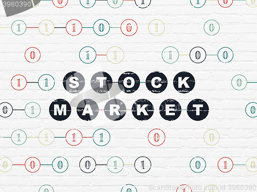 Image of Business concept: Stock Market on wall background