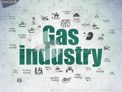 Image of Manufacuring concept: Gas Industry on Digital Data Paper background